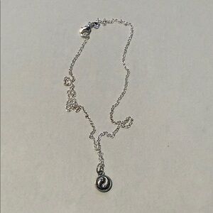 Sterling Silver Spiral Drop Necklace - Silver